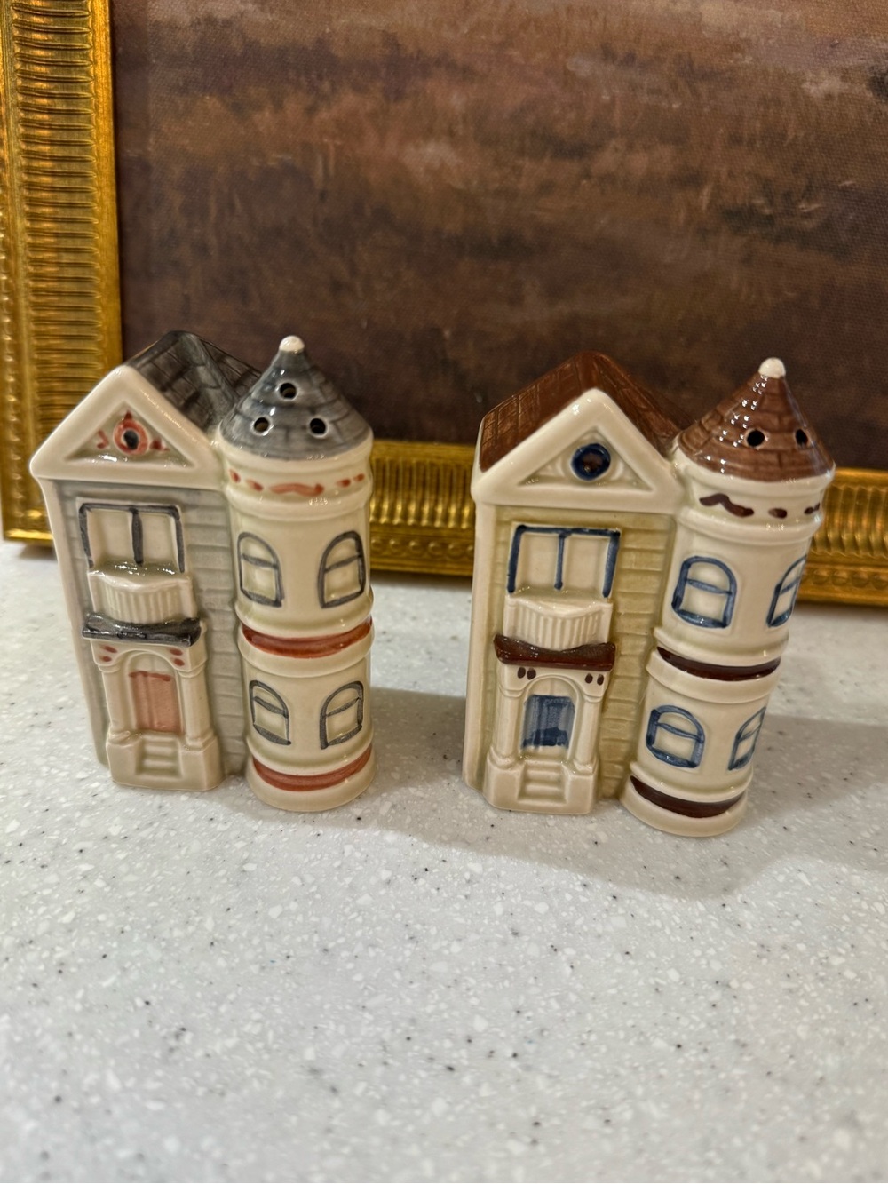 Vintage Otagiri 1981 Victorian House Salt Pepper Shakers